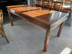 Rustic Style Timber Dinning Table Approx. 1830 x 935 x 750mm , Please Note: The Purchaser is