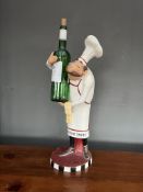 Ornamental Chef Wine Bottle Holder , Please Note: The Purchaser is Required to Remove this Lot