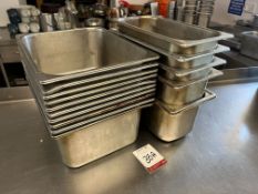 15no. Stainless Steel Gastronorm Pots as Lotted , Please Note: The Purchaser is Required to Remove