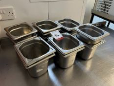 13no. Stainless Steel Gastronom Pots as Lotted , Please Note: The Purchaser is Required to Remove