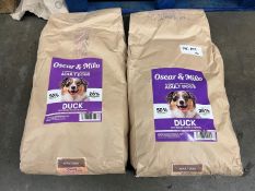 2no. Oscar & Milo Duck Adult Dog Food, 12kg