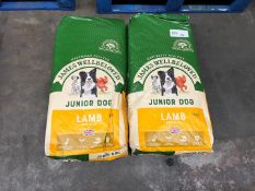 2no. James Wellbeloved Lamb & Rice Junior Dog Food, 15kg