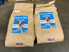 2no. Oscar & Milo Pork Adult Dog Food, 12kg