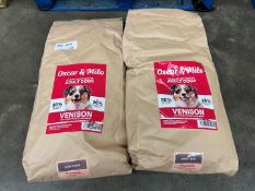2no. Oscar & Milo Venison Adult Dog Food, 12kg