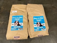 2no. Oscar & Milo Salmon Puppy Large Breed Dog Food, 12kg
