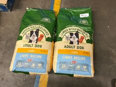 2no. James Wellbeloved Lamb Light Recipe Adult Dog Food, 12.5kg, Please Note, BBE Passed