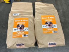2no. Oscar & Milo Turkey Adult Dog Food, 12kg