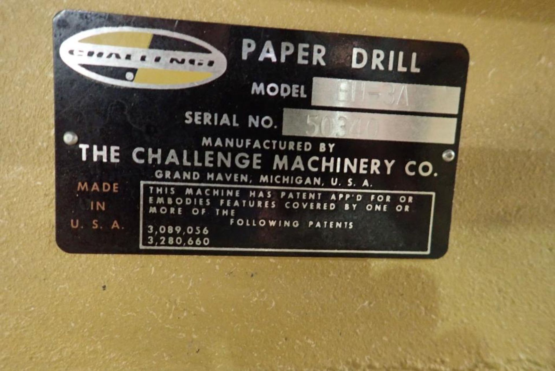 Challenger EH-3A 3-Hole Paper Drill. - Image 2 of 4