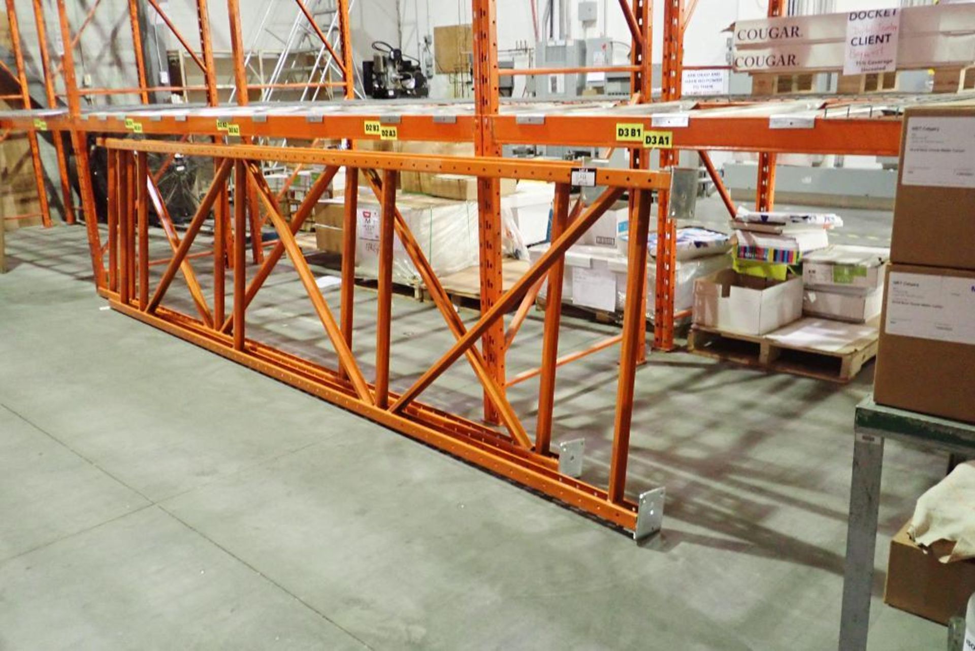 Lot of (10) Sections 12'Lx42"W Pallet Racking. - Image 3 of 5
