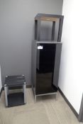 Lot of Stereo Cabinet and (2) End Tables.