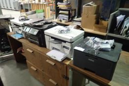 Lot of (2) HP Printers, Epson Printer and Brother Printer.
