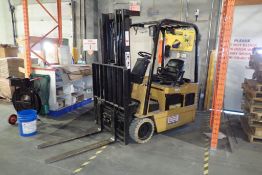 Caterpillar EP15T-36A 3,000lbs Capacity Electric Forklift- NO REMOVAL UNTIL FEB 15/23.