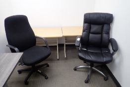 Lot of (2) Work Tables and (2) Task Chairs.