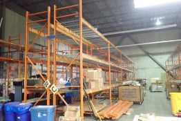 Lot of (10) Sections 12'Lx42"W Pallet Racking.