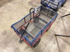 20" X 38" Rubber Tire Material Cart