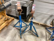 Lot of (2) Asst. V-Head Pipe Stands