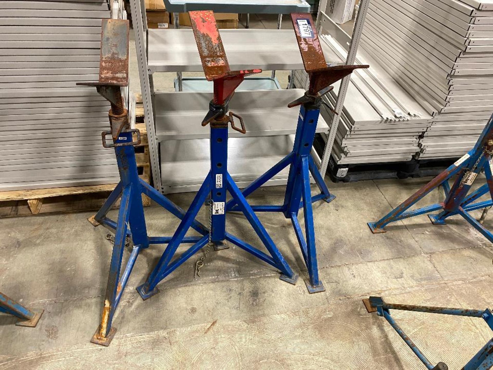 Lot of (3) Asst. V-Head Pipe Stands - Image 2 of 2