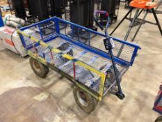 24" X 48" Rubber Tire Material Cart