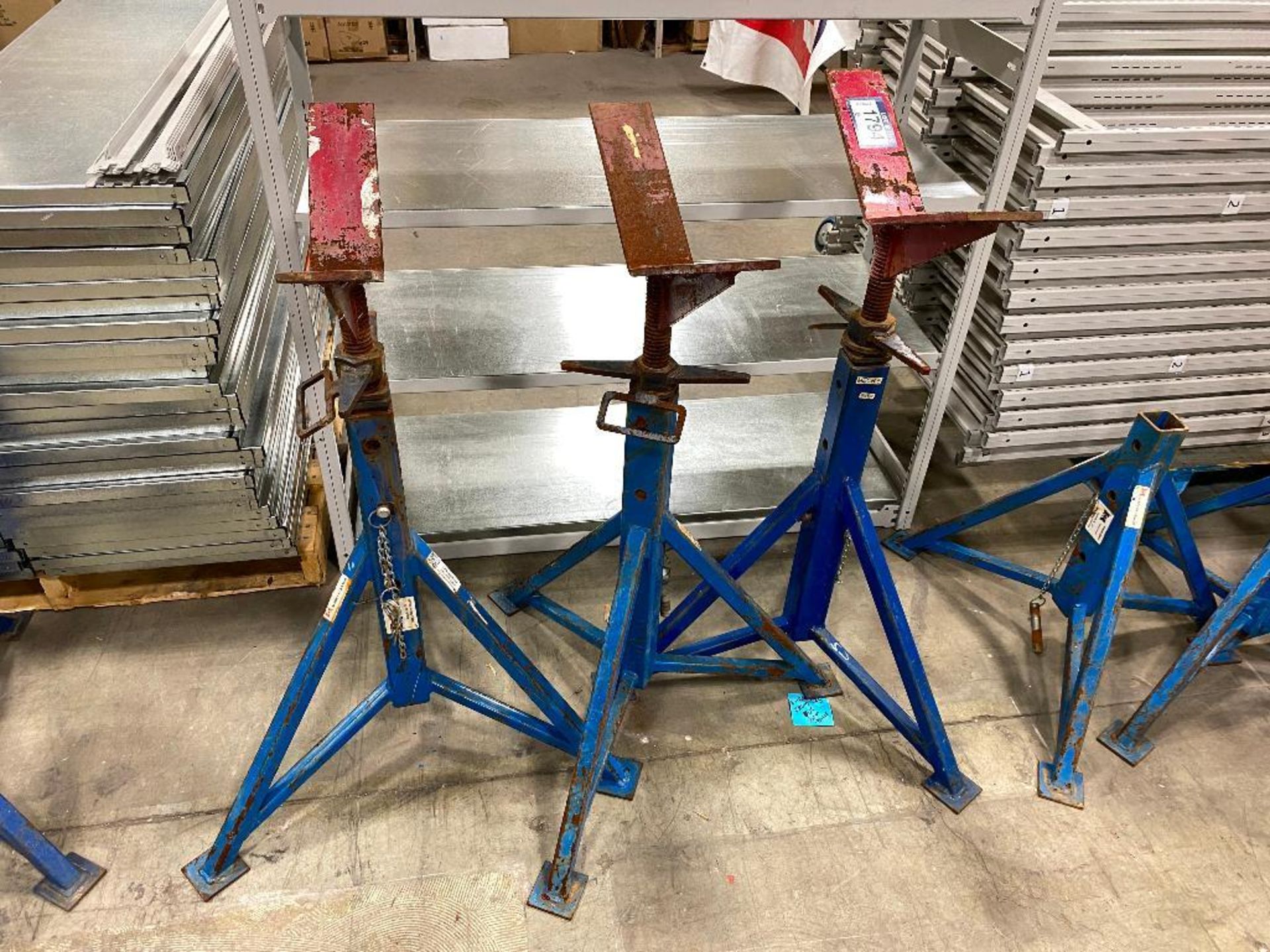 Lot of (3) Asst. V-Head Pipe Stands - Image 2 of 2