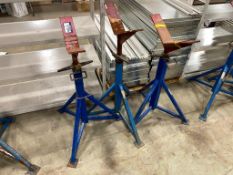 Lot of (3) Asst. V-Head Pipe Stands