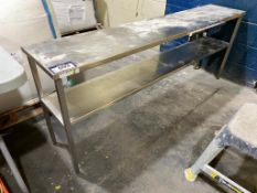 72" X 14" Stainless Steel 2-Tier Overshelf w/ Order Holder