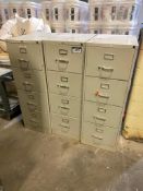 Lot of (3) 4-Drawer Vertical Filing Cabinets