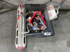 Lot of Asst. Tools including Filter Wrenches, Hammer, Tape Measure, etc.
