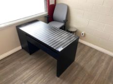 Desk w/ Task Chair and Waste Bin