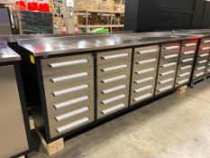 New 10' Steelman Stainless Steel Top 30-Drawer Workbench