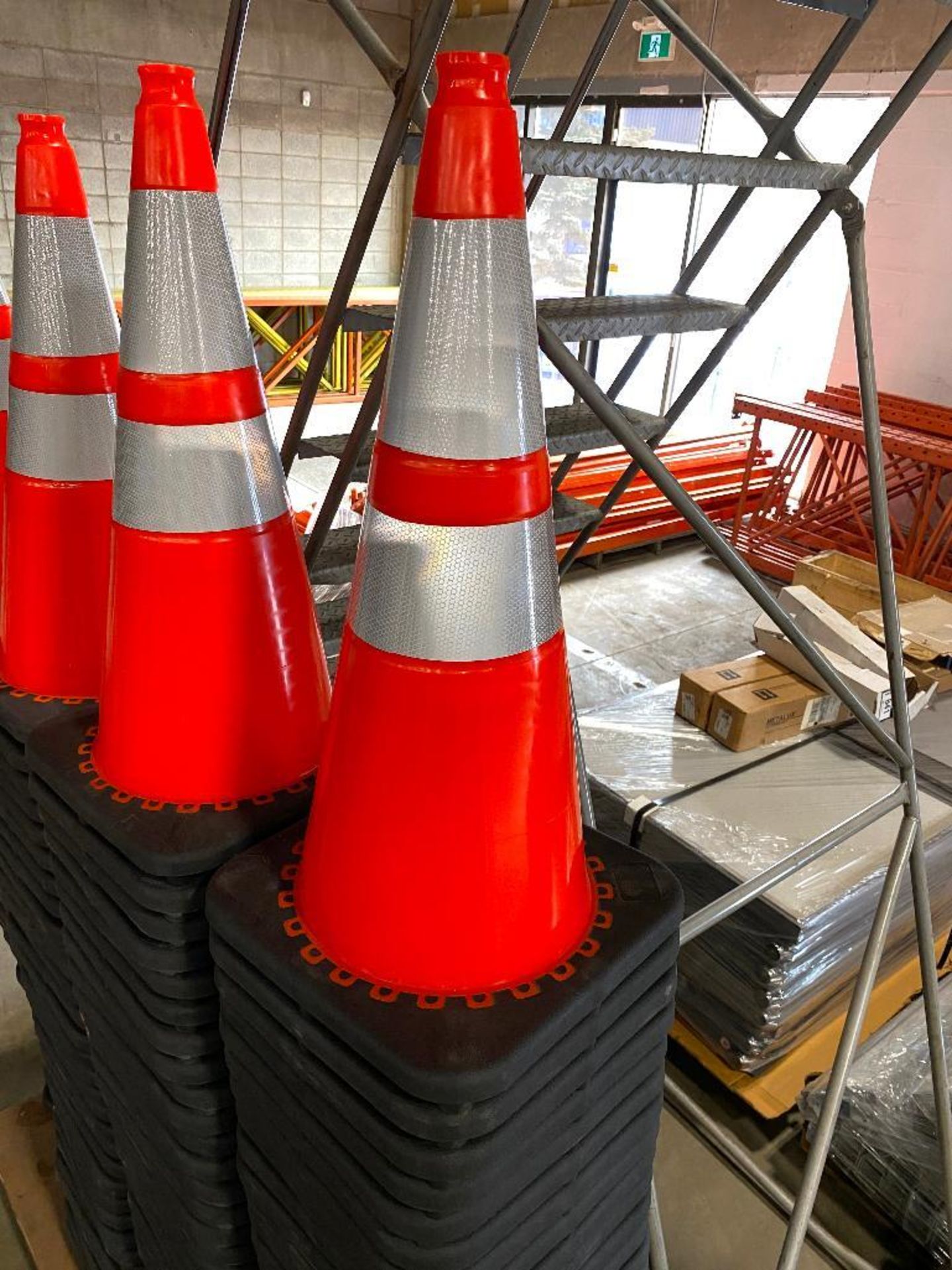 Lot of (12) 28” Heavy Duty Reflective Traffic Cones - Image 3 of 3