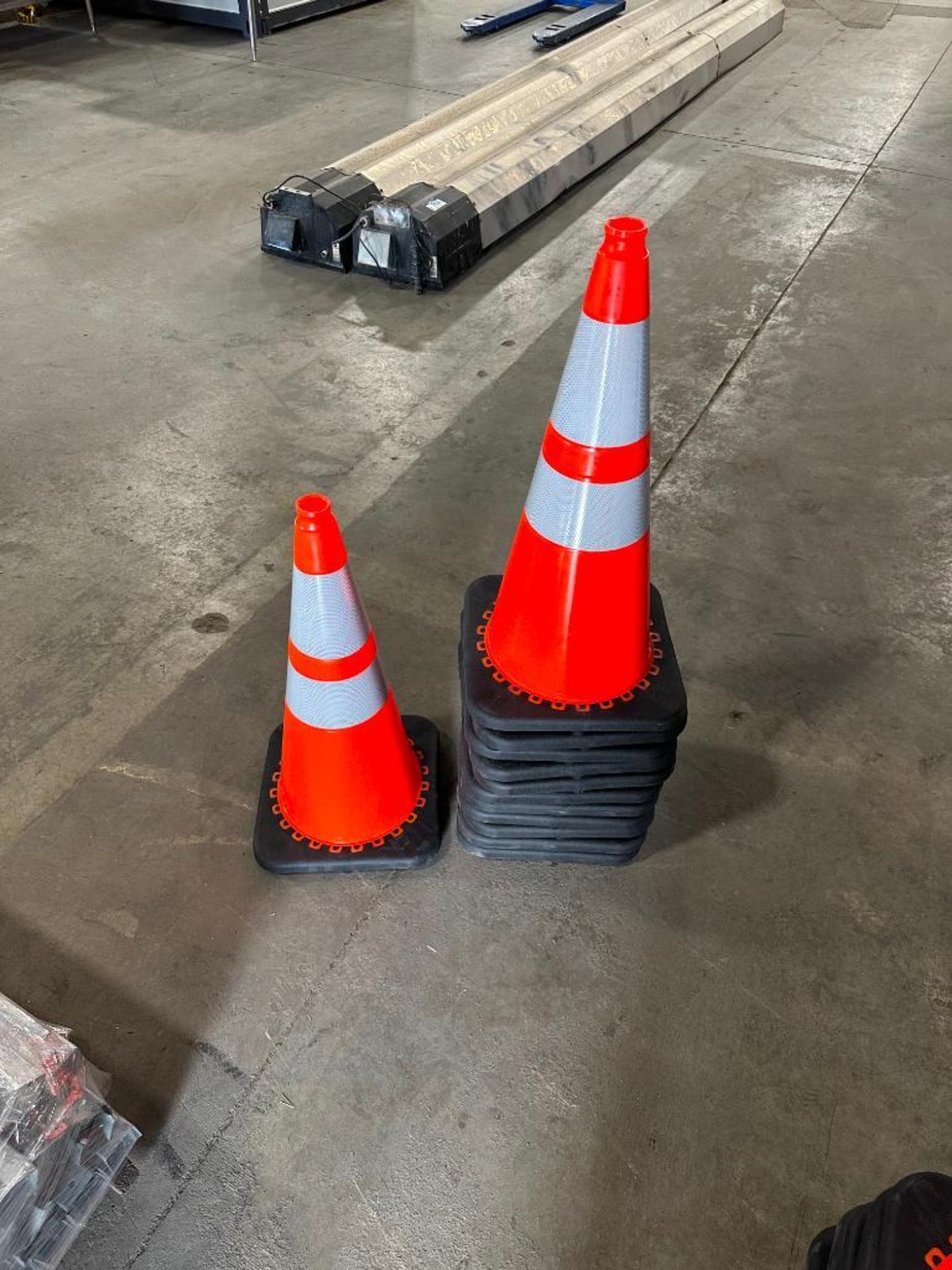 Lot of (12) 28” Heavy Duty Reflective Traffic Cones - Image 2 of 3