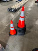 Lot of (14) 28” Heavy Duty Reflective Traffic Cones