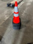 Lot of (12) 28” Heavy Duty Reflective Traffic Cones