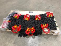 Lot of (8) New 2022 5/16" 7' G80 Double Legs Lifting Chains