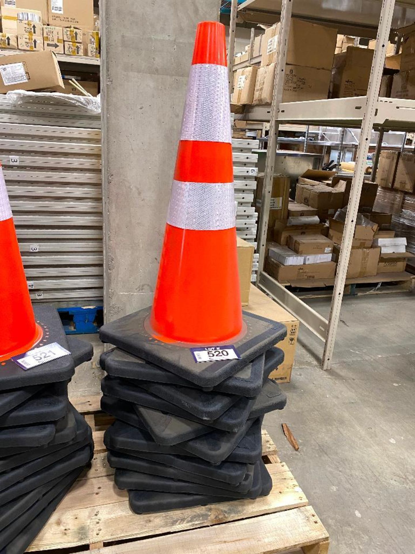 Lot of (11) 28” Heavy Duty Reflective Traffic Cones