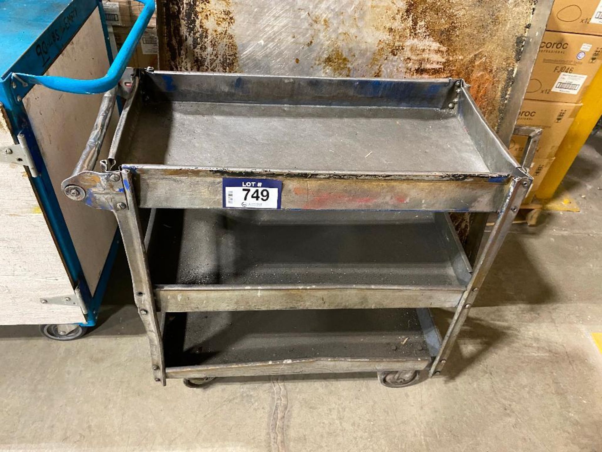 3-Tier Shop Cart with Oil Basin