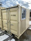 New 8' Shipping Container Complete with Barn Doors, (1) Man Door & Window