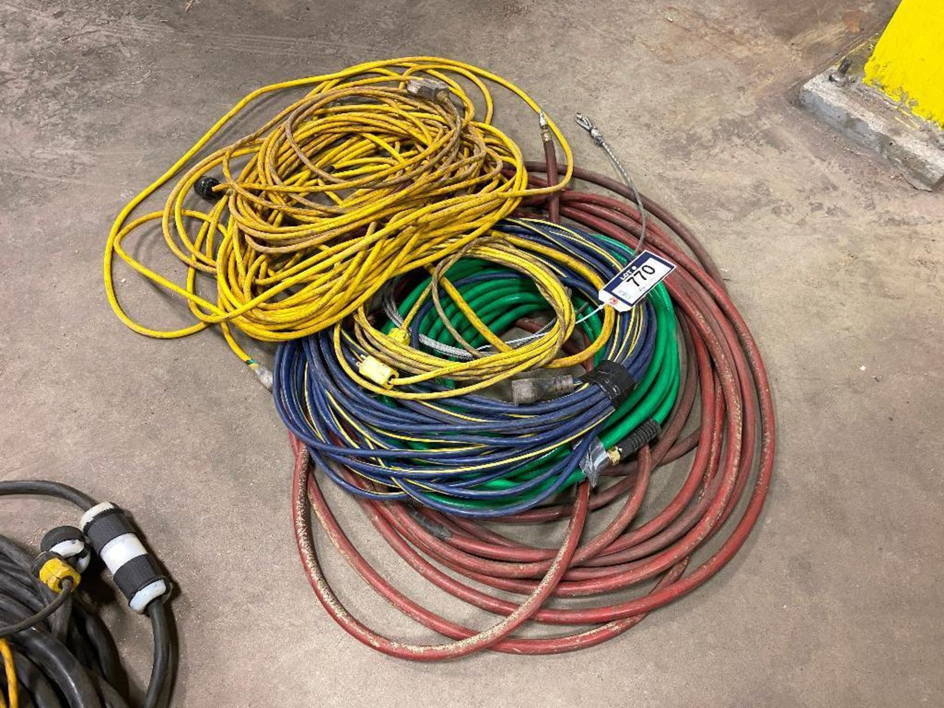 Lot of asst. extension chords and air hose - Image 2 of 2