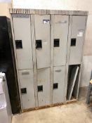 Lot of (1) Bank of Lockers, 8 Half Doors