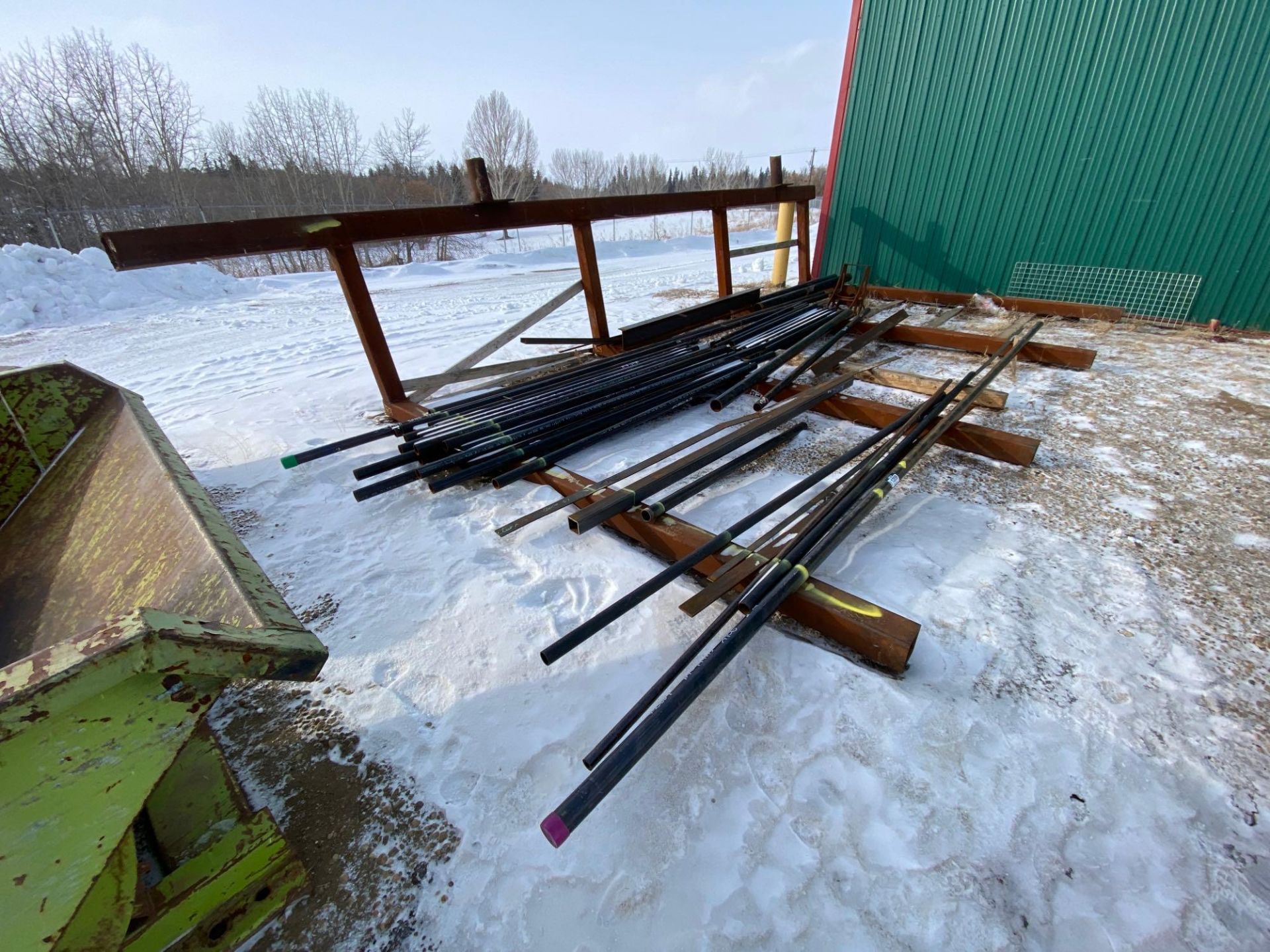 Lot of Asst. Steel Pipe and Asst. Steel Pipe Rack (Yellow) - Image 2 of 4