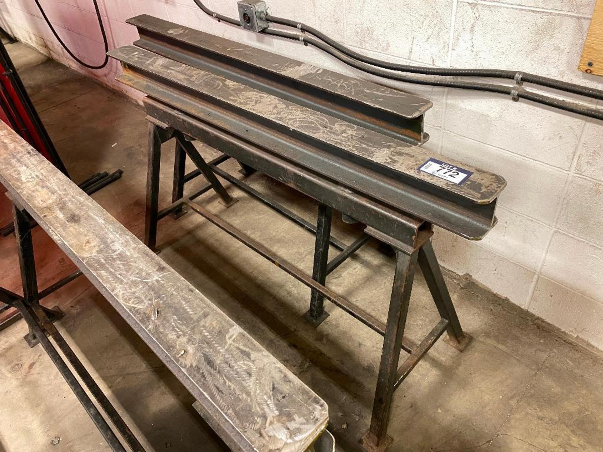 Lot of (2) 60" x 33.5" Steel Sawhorses - Image 3 of 3