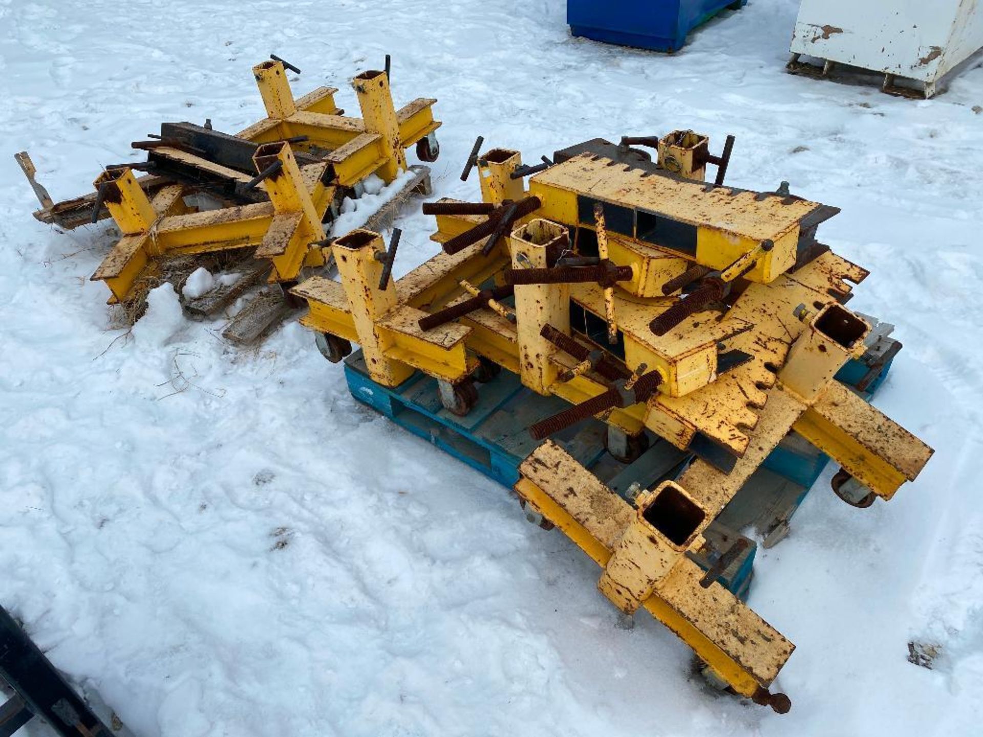(2) Pallets of Pipe Roller Stands on Wheels - Image 2 of 4