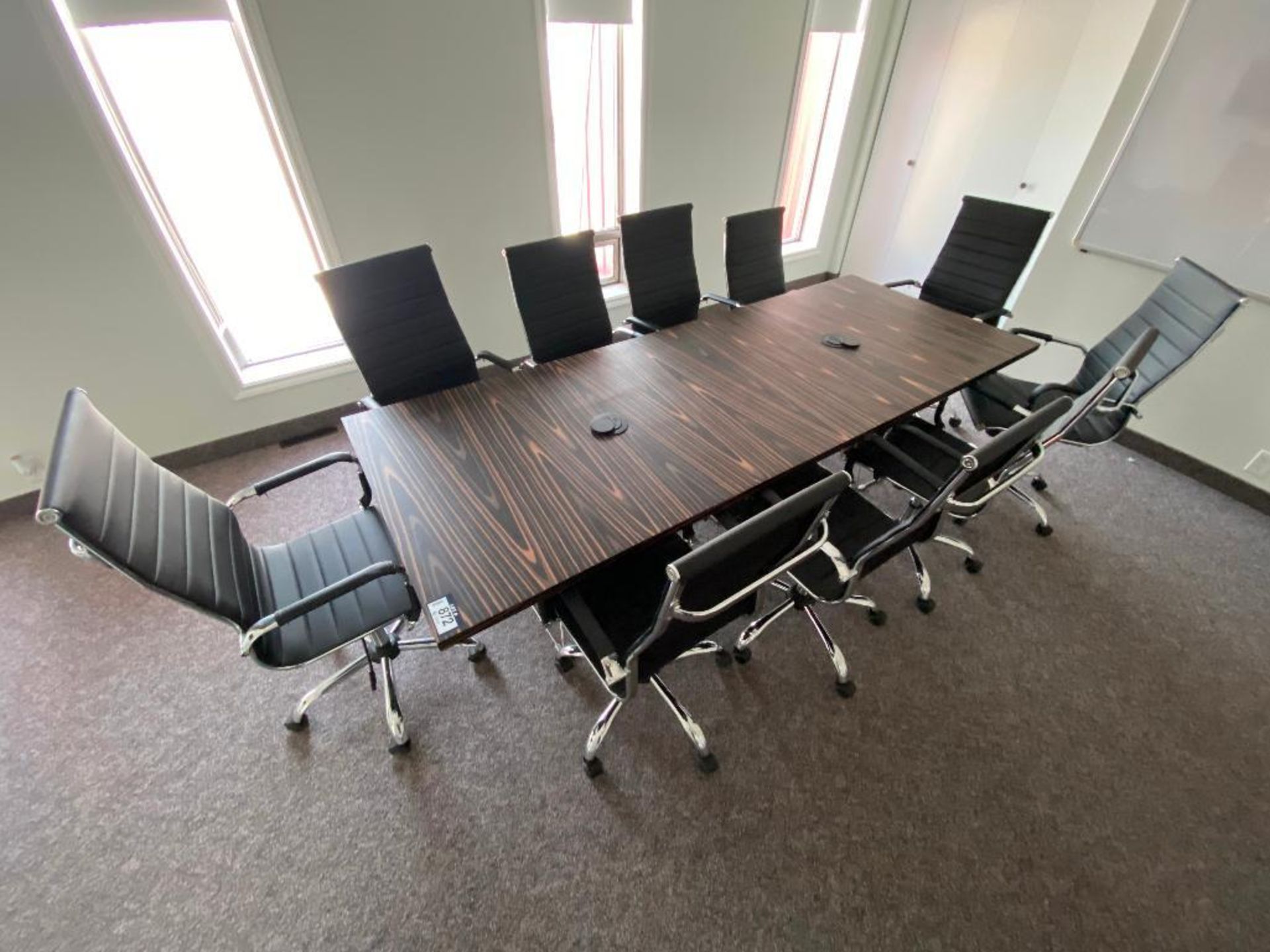 102” X 36” Boardroom Table w/ (10) Chairs