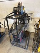 Red-D-Arc EX360 w. Miller 22A Wirefeeder, hoses, cables, and cart