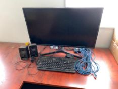 Samsung U32J590UQN Monitor with Keyboard and Speakers