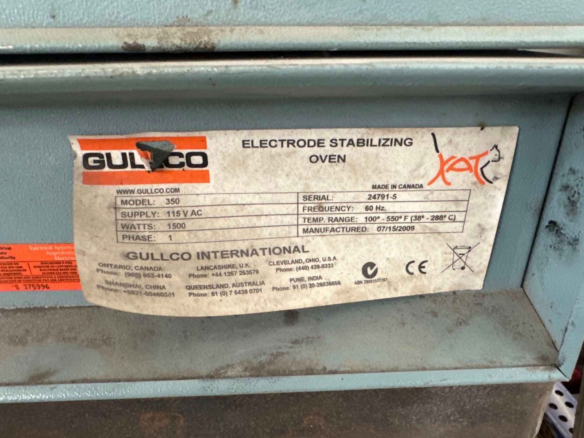 Lot of Gullco 350 Rod Oven w/ Steel Stand, Oxy/ Acetylene Hoses, etc. - Image 4 of 4