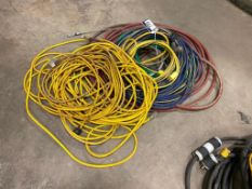 Lot of asst. extension chords and air hose