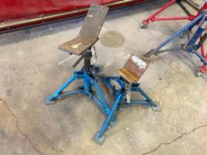 Lot of (2) Collapsible V-Head Pipe Stands