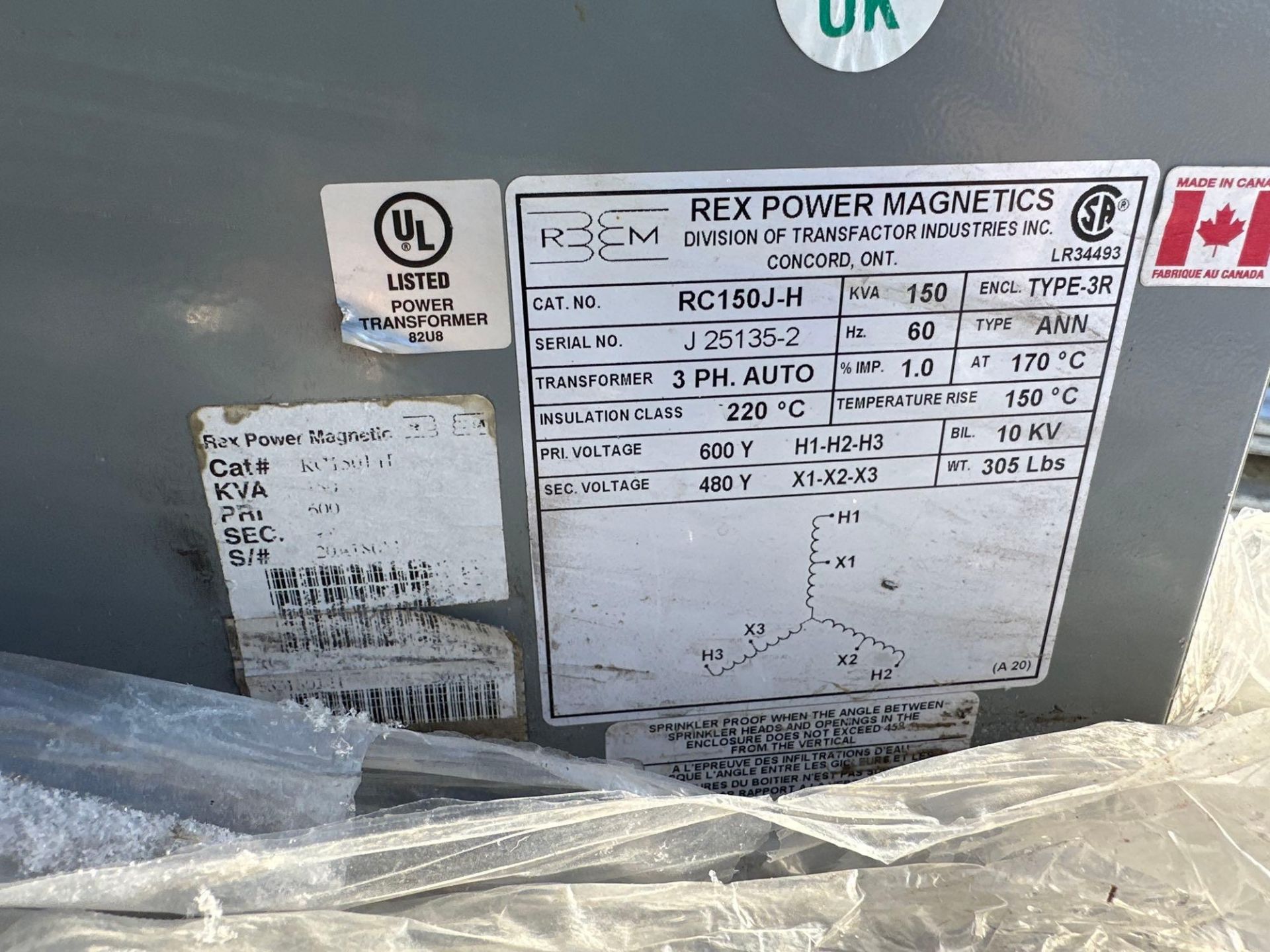 Rex Power Magnetics 3PH Transformer - Image 4 of 4