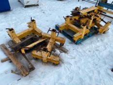 (2) Pallets of Pipe Roller Stands on Wheels